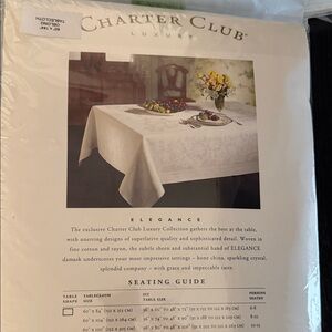 Charter Club White Damask Tablecloth